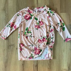 Floral sleeved shirt, size L/XL